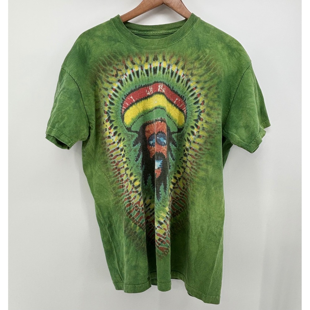 The Mountain Rastafarian Tie Dye T-Shirt Men's Large Green Graphic